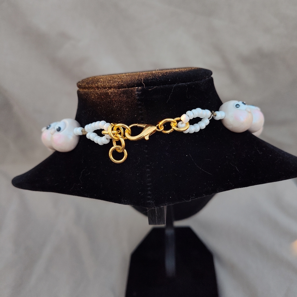 🌊🐚Pearl🐬Funny 🐚Face 🐚Necklace - Picture 7 of 14